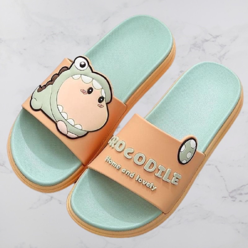 PROMO TERMURAH (COD) Sandal Selop Croco Cute Karet Import / Sandal Wanita /Sandal santai