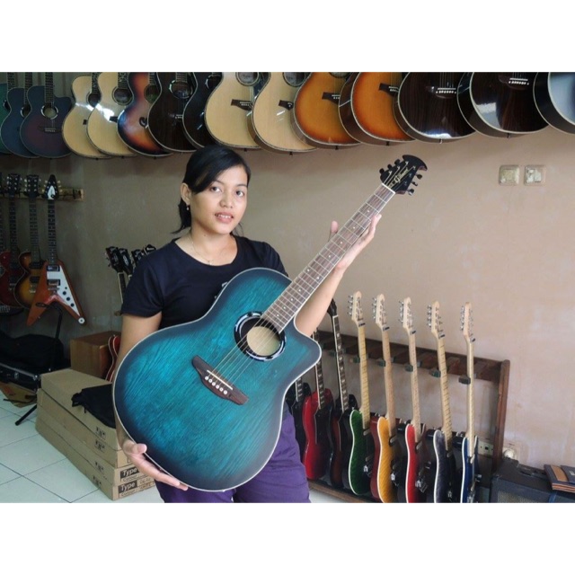 Gitar akustik elektrik gillmore RBLT ori