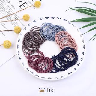 100 1000 Pcs Ikat  Rambut  Korea  Karet Polos  Elastis Gaya 