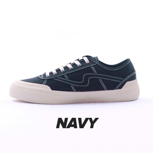 Sepatu Sneakers Pria Patrobas Equip Low Black White / Charcoal Grey / All Black / Navy / Gum / Maroon Original 100%-Navy