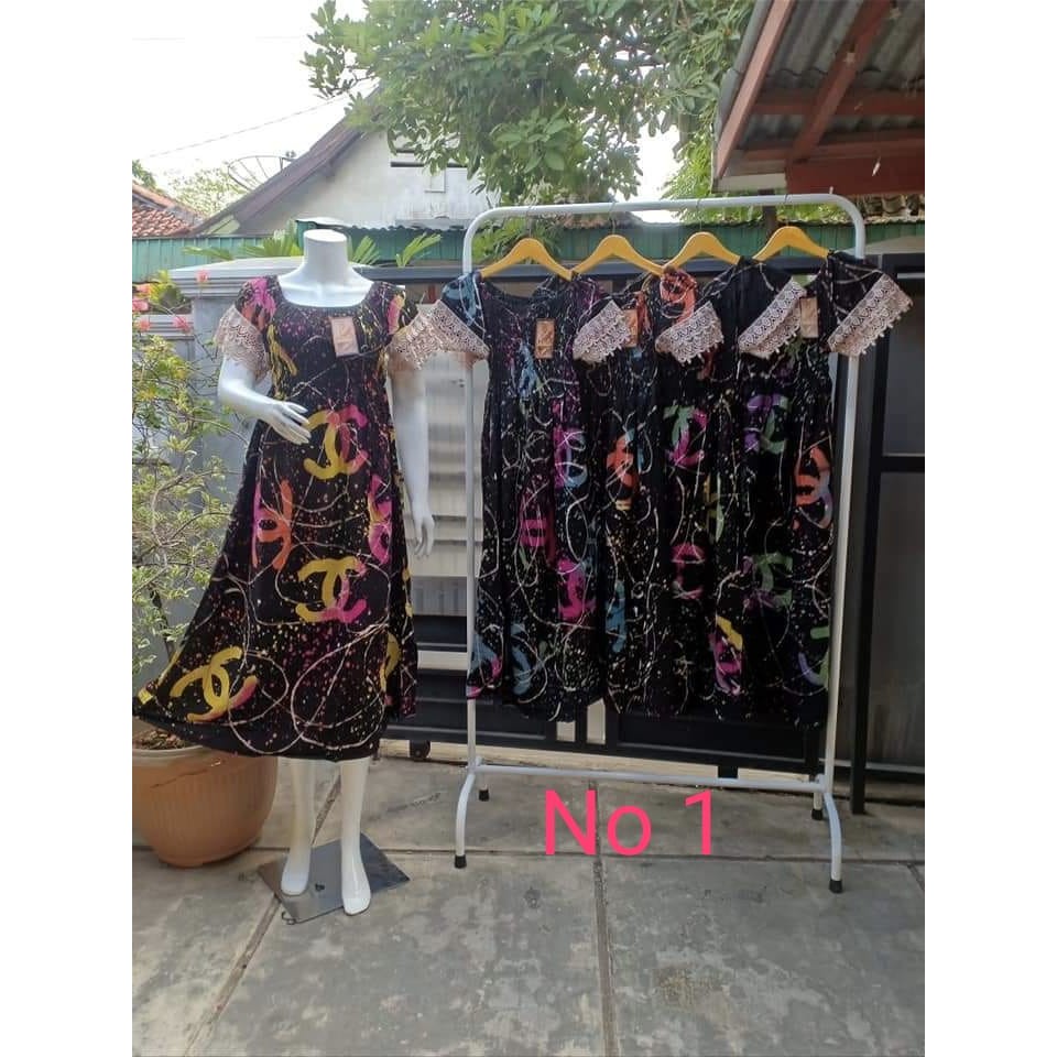 daster smoke renda motif / long dress / daster nyaman pekalongan