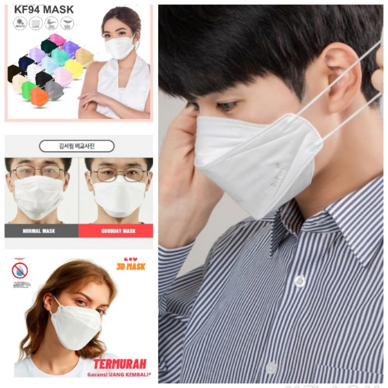 MASKER KF 94 MASKER KN95 MASKER MEDIS EVO CONVEX MURAH MASKER KF94 HITAM PUTIH WARNA WARNI KF94 ANAK