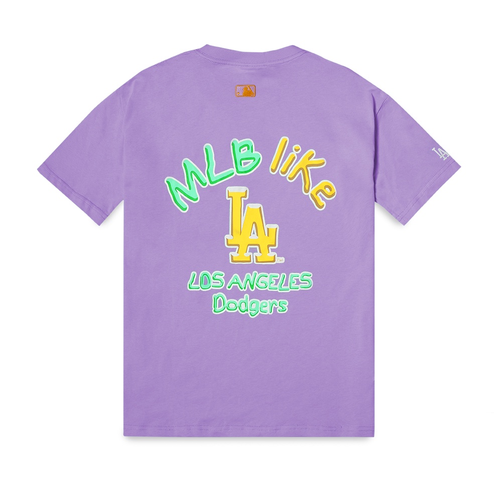 M7B Like LA Dodgers Back Text T-Shirt Purple