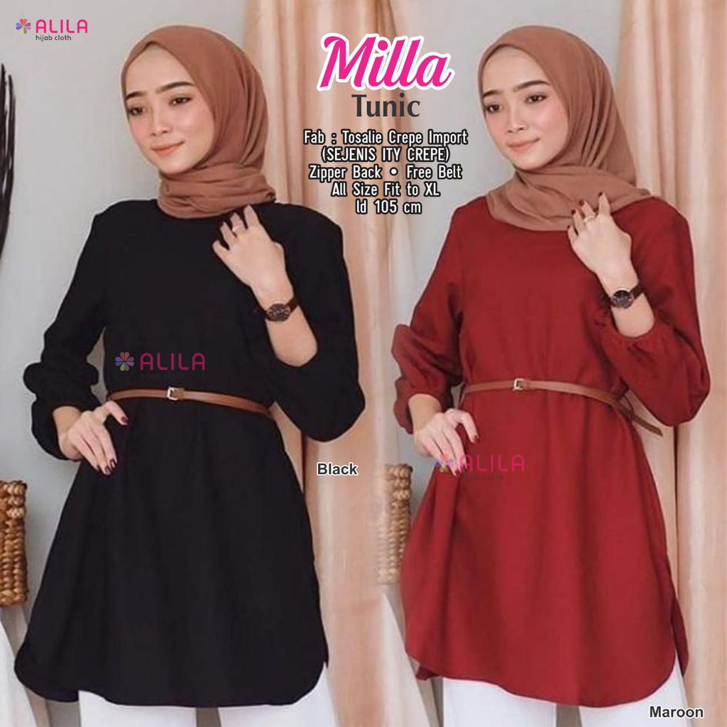 Mila Tunik Lady Zara Premium Cassual Tunik Daily Tunik
