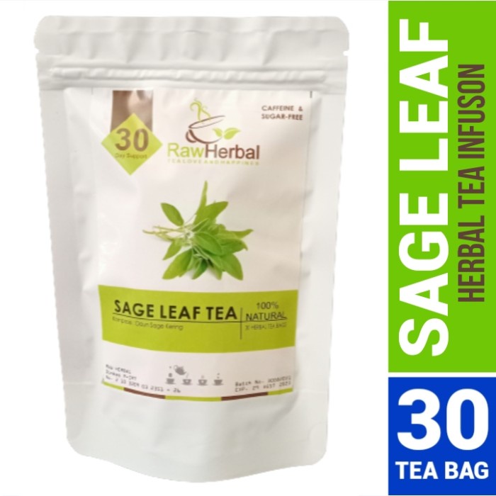 

(BISA COD) SAGE TEA : PURE ORGANIC SAGE LEAF TEA (30 Tea Bag)