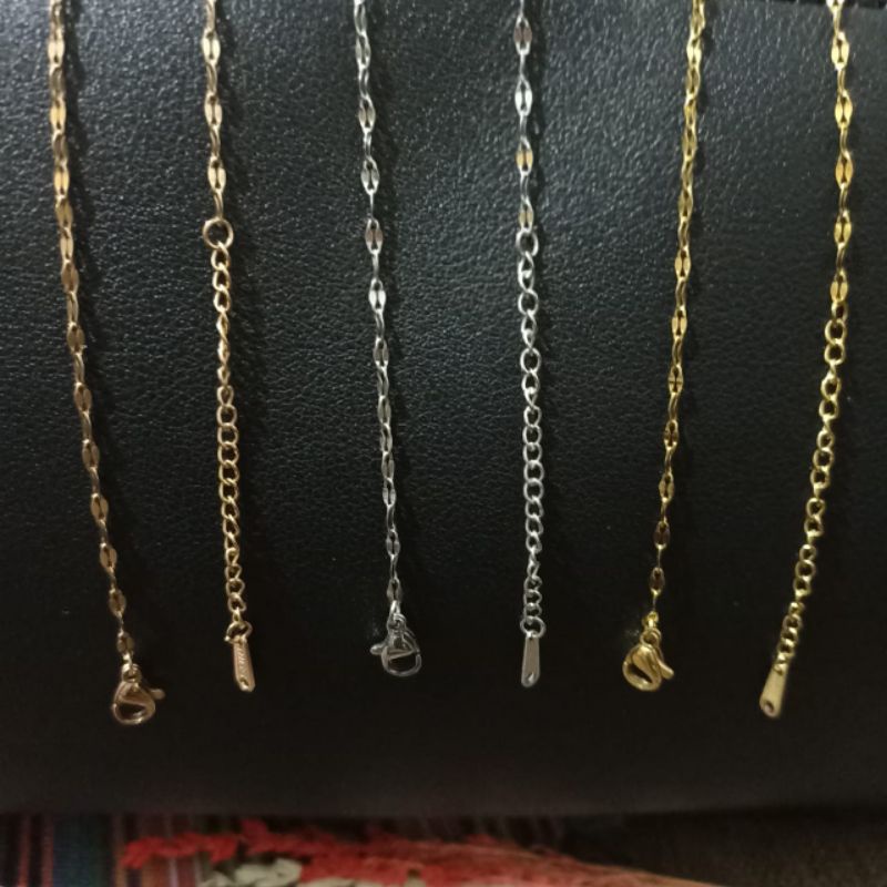 Kalung Titanium Motif Pecah Kopi Anti Karat Untuk Wanita