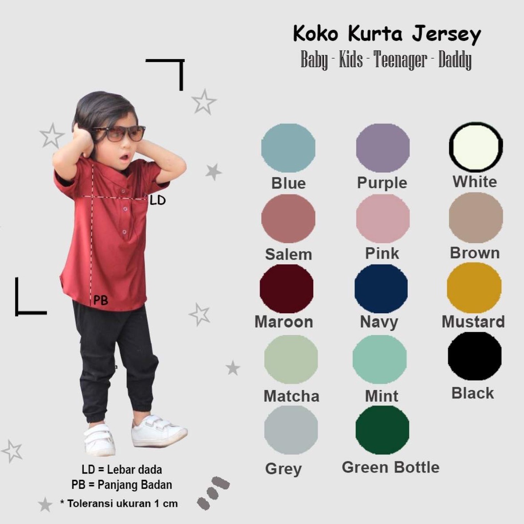 Koko Kurta Jersey Remaja 9-16 thn