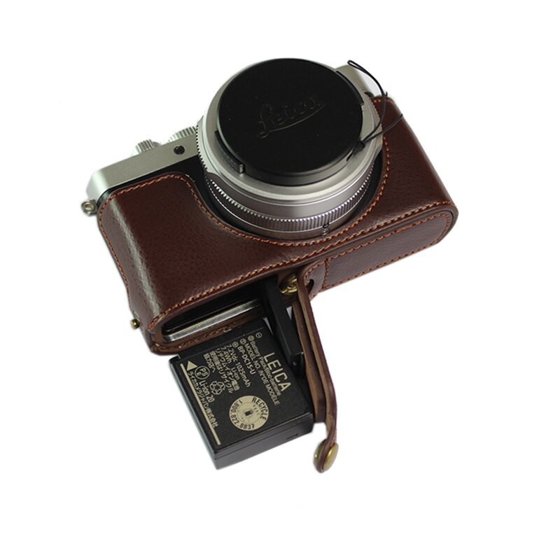 case kamera Genuine Leather case For leica D-LUX7 d-lux 7 d7 portable Camera bag half case bottom