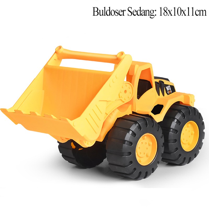 Truk Mainan Bulldozer Sandpit Truk Konstruksi Excavator Anak-anak Hadiah Mainan Anak Laki-Laki-Buldoser Sedang