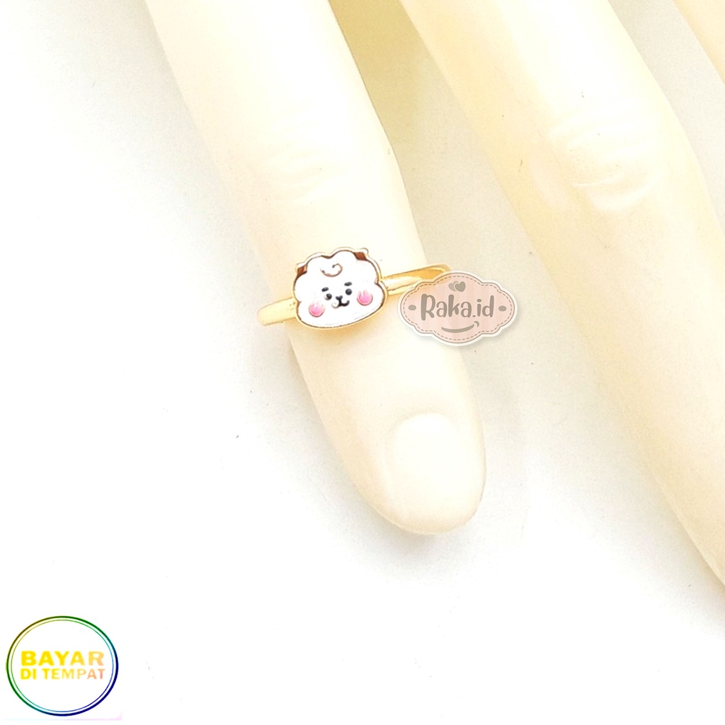 Cincin Anak Motif Kepala RJ BT21 BTS Perhiasan Cantik Anak 1126