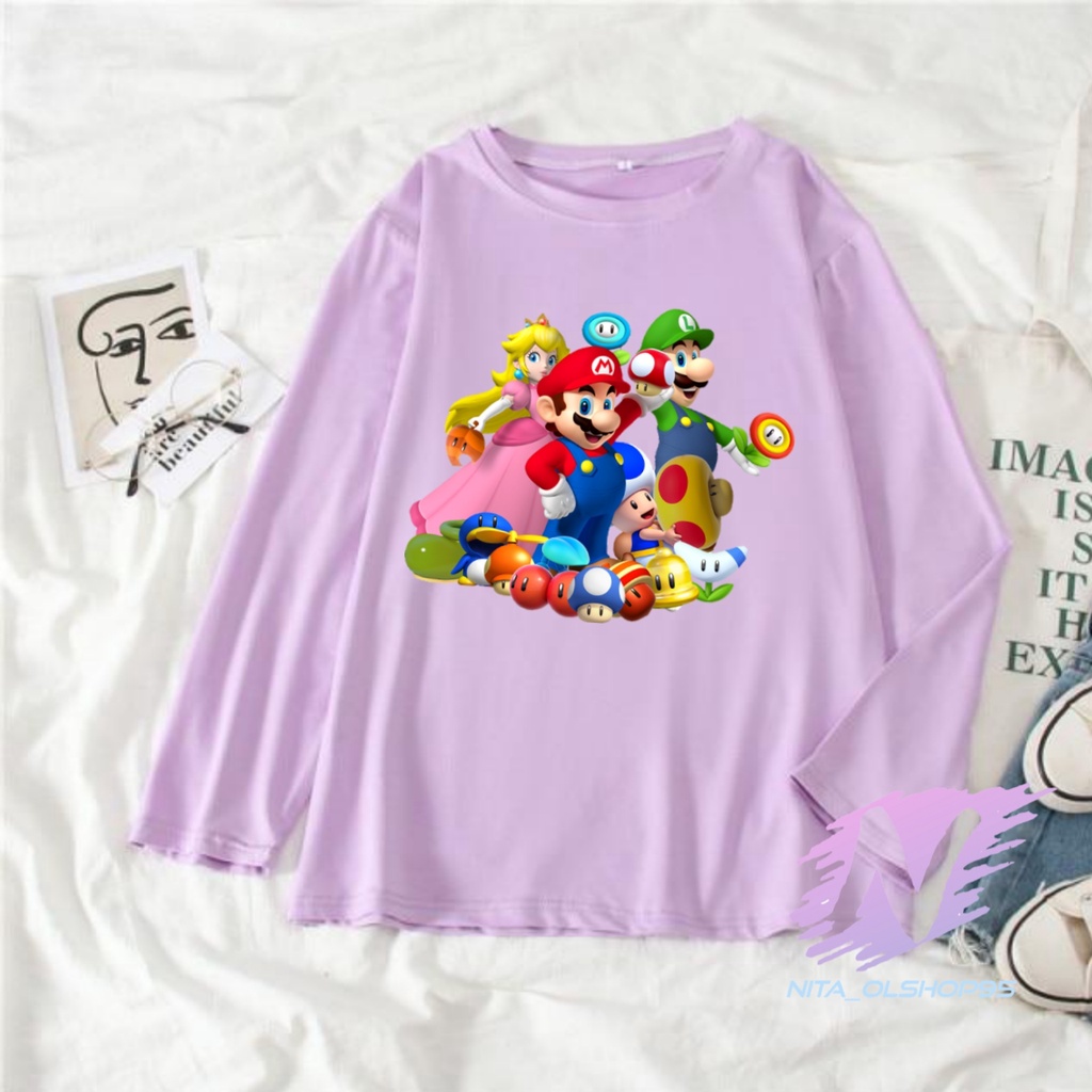 KAOS ANAK LENGAN PANJANG SUPER MARIO VIDIO GAME