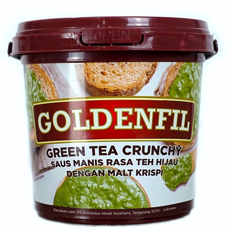 

Goldenfil Green Tea Crunchy 1kg Selai Saus Olesan Manis Rasa Teh Hijau dengan Malt Krispi Greentea