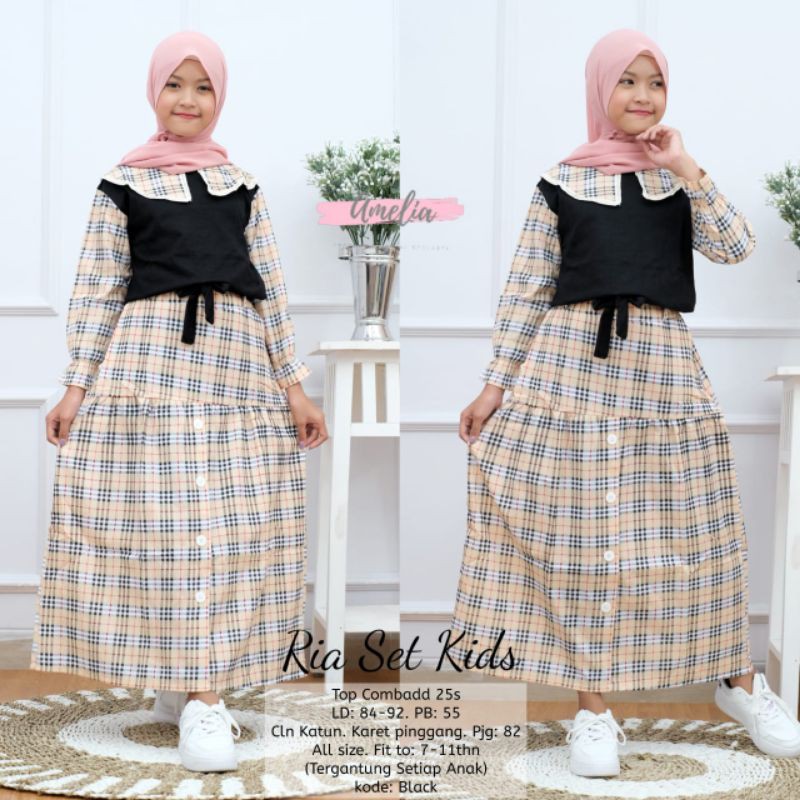 [BISA COD] SETELAN ROK ANAK - RIA SET KIDS ORIGINAL REALPICT AMELIA