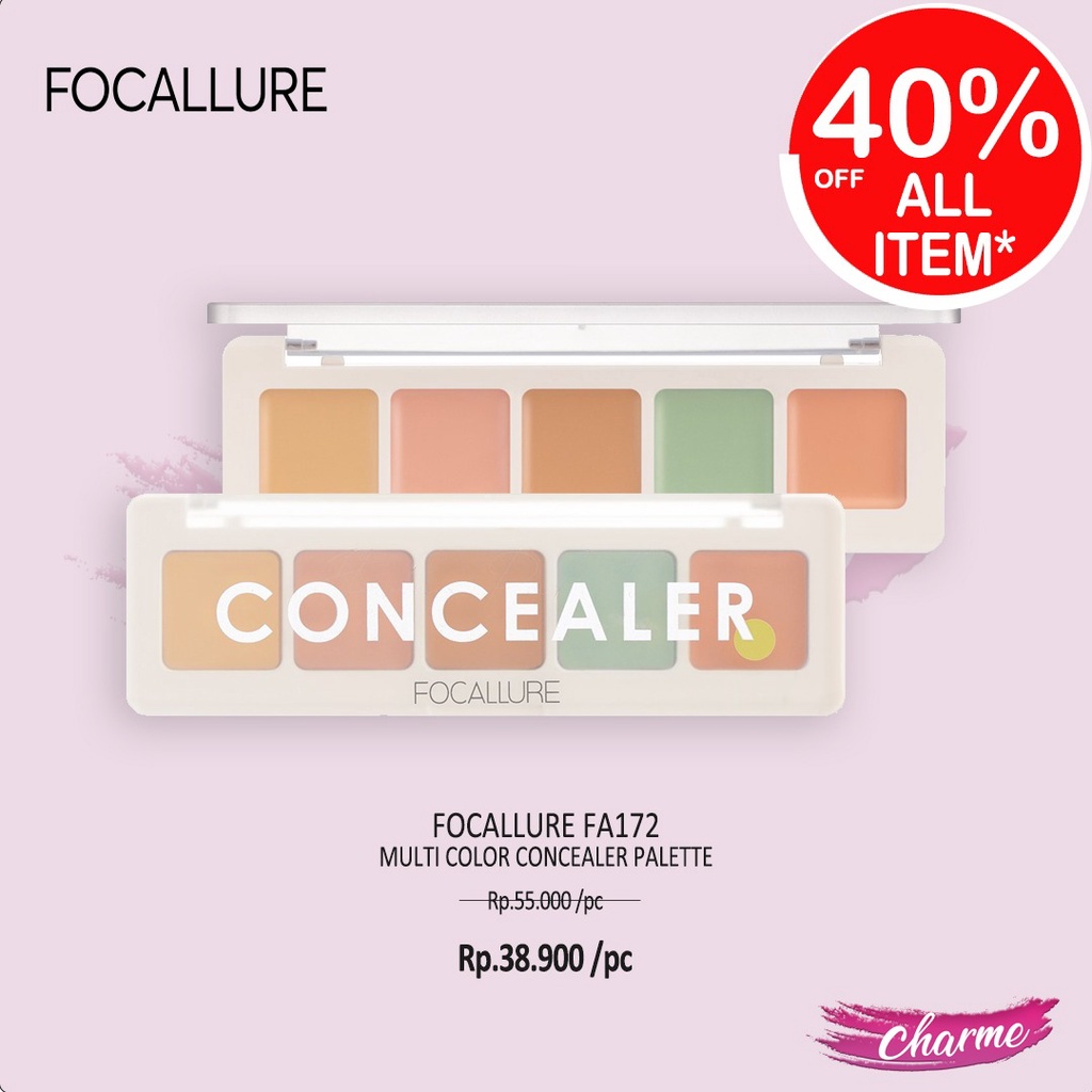 (READY &amp; ORI) Focallure Multi Color Concealer Palette FA172 FA 172 Menutupi Noda Tersamarkan Tahan Lama Waterproof