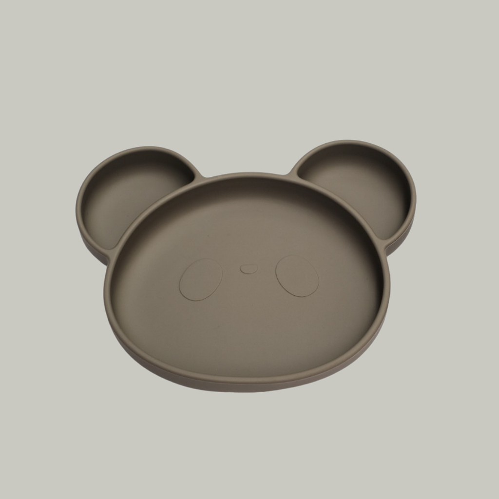 SILICONE PANDA PLATE WITH SUCTION