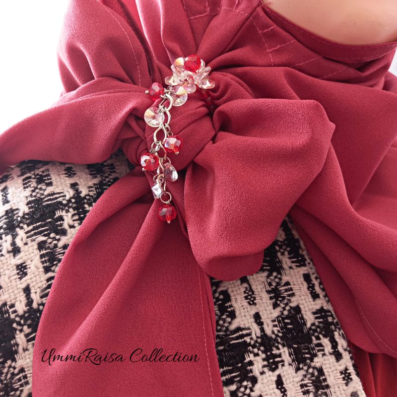 cincin hijab jilbab merah putih