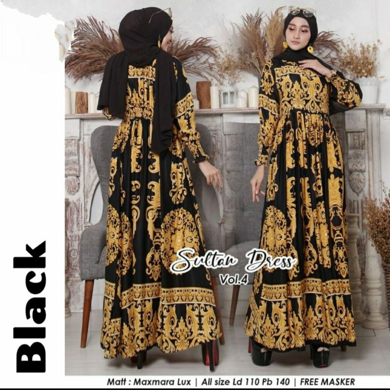 free masker/Dress motif dior sultan