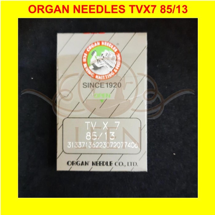 Jarum ORGAN TVx7 13 Ori Needles TV x 7 Mesin Jahit Mike Up Rantai LEEN