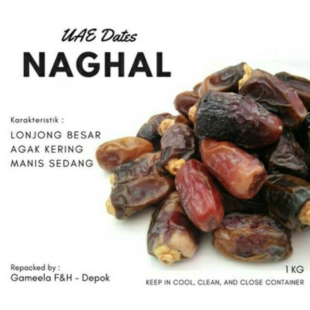 

Kurma Naghal Repack 1 Kg - Korma Tamr Dates Palm Fruit Cemilan Ramadhan Takjil Oleh-oleh Haji Umroh