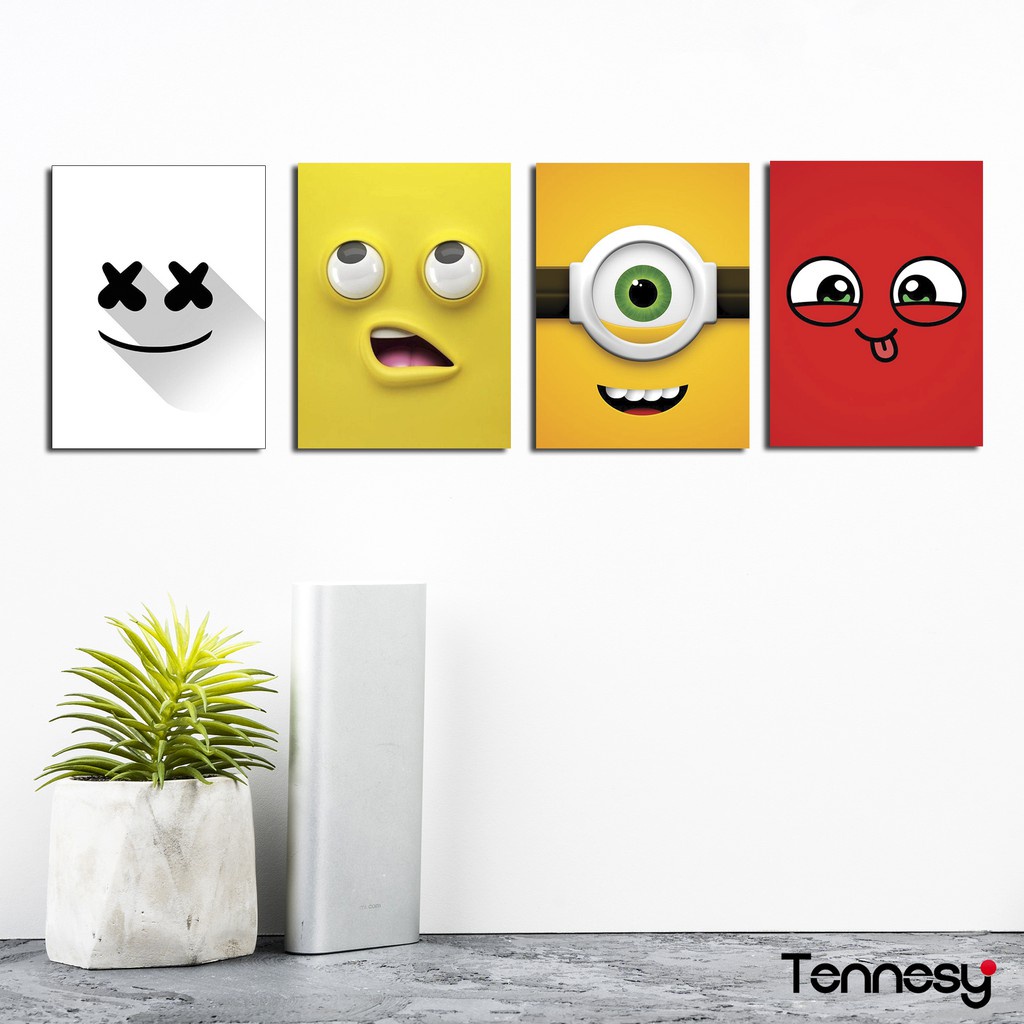 HIASAN DINDING WALL DECOR 15x20CM PAJANGAN POSTER DEKORASI KAMAR RUMAH EMOTICON 2