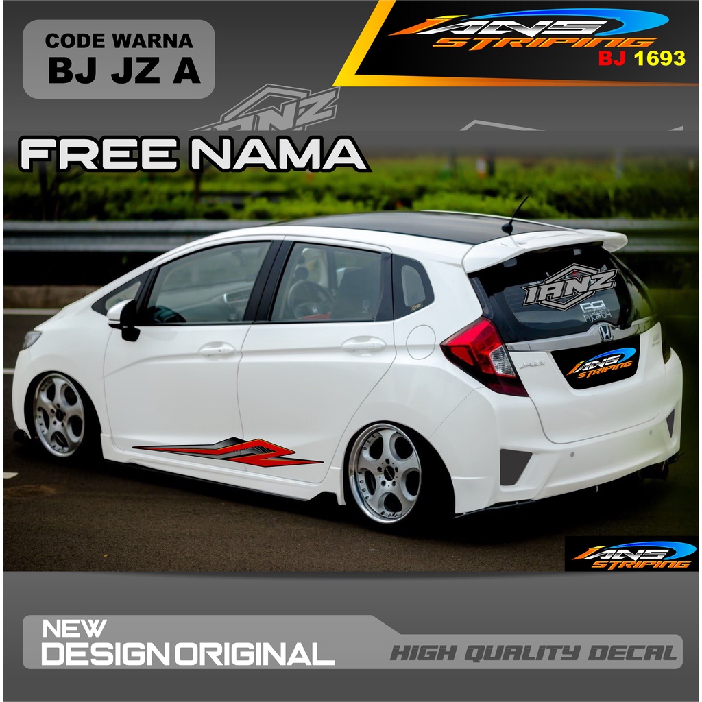 STIKER DECAL MOBIL HONDA JAZZ JES AYLA AGYA / STIKER MOBIL TERBARU / VARIASI STIKER MOBIL