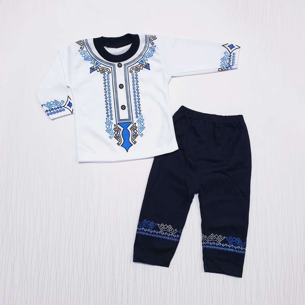 baju koko bayi laki-laki usia 0-12 bulan / pakaian anak baby cowo muslim / setelan islami