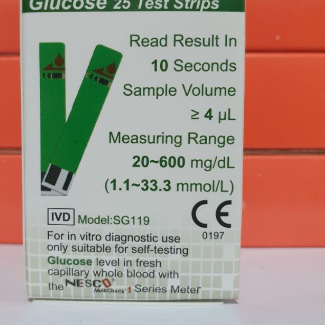 ✵ Strip Gula Darah Nesco Stik Gula Darah Nesco Strip Glukosa Nesco ➻
