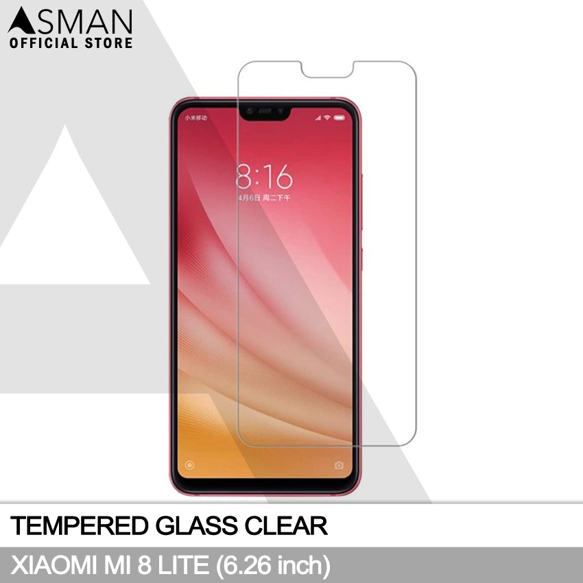 Tempered Glass Xiaomi Mi 8 Lite (6.26&quot;) | Anti Gores Pelindung Layar Kaca - Bening