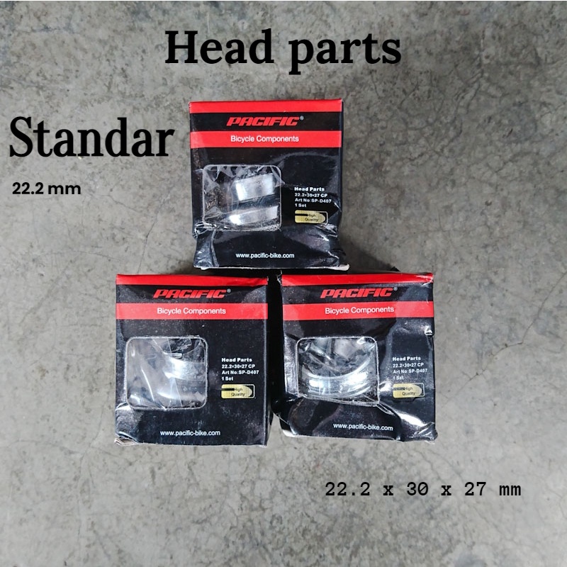 Headset Sepeda Head Part KomFork Pacific Standar 22.2 Drat Chrome