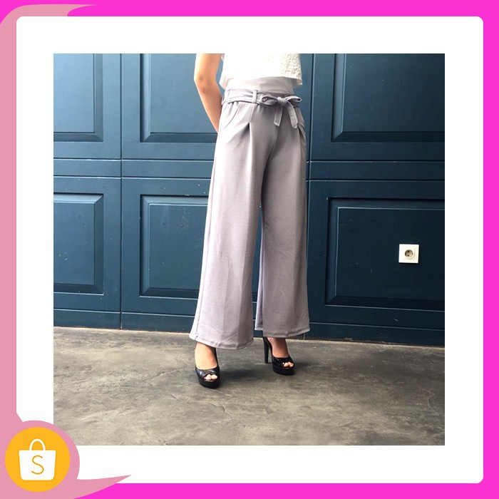 Promo Celana  Wanita Palazzo Kulot  Plisket  Kantor Kerja 