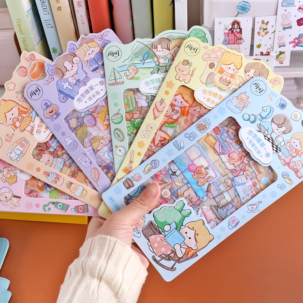 PAOPAO Stiker Size 10 X 15 Cm Aesthetic Cartoon Cute Korea Lucu Import Quality Premium Karakter