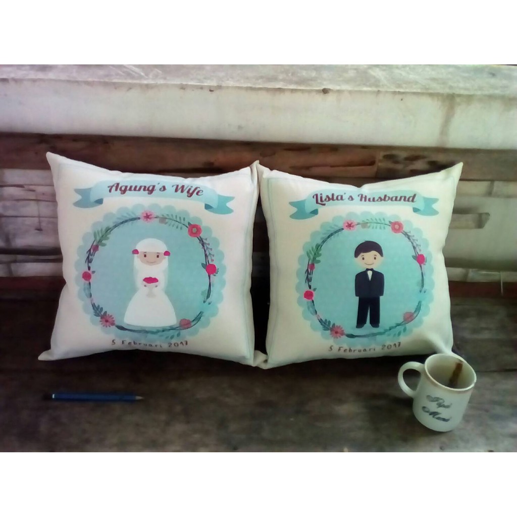 Bantal kado, bantal couple, aniversary