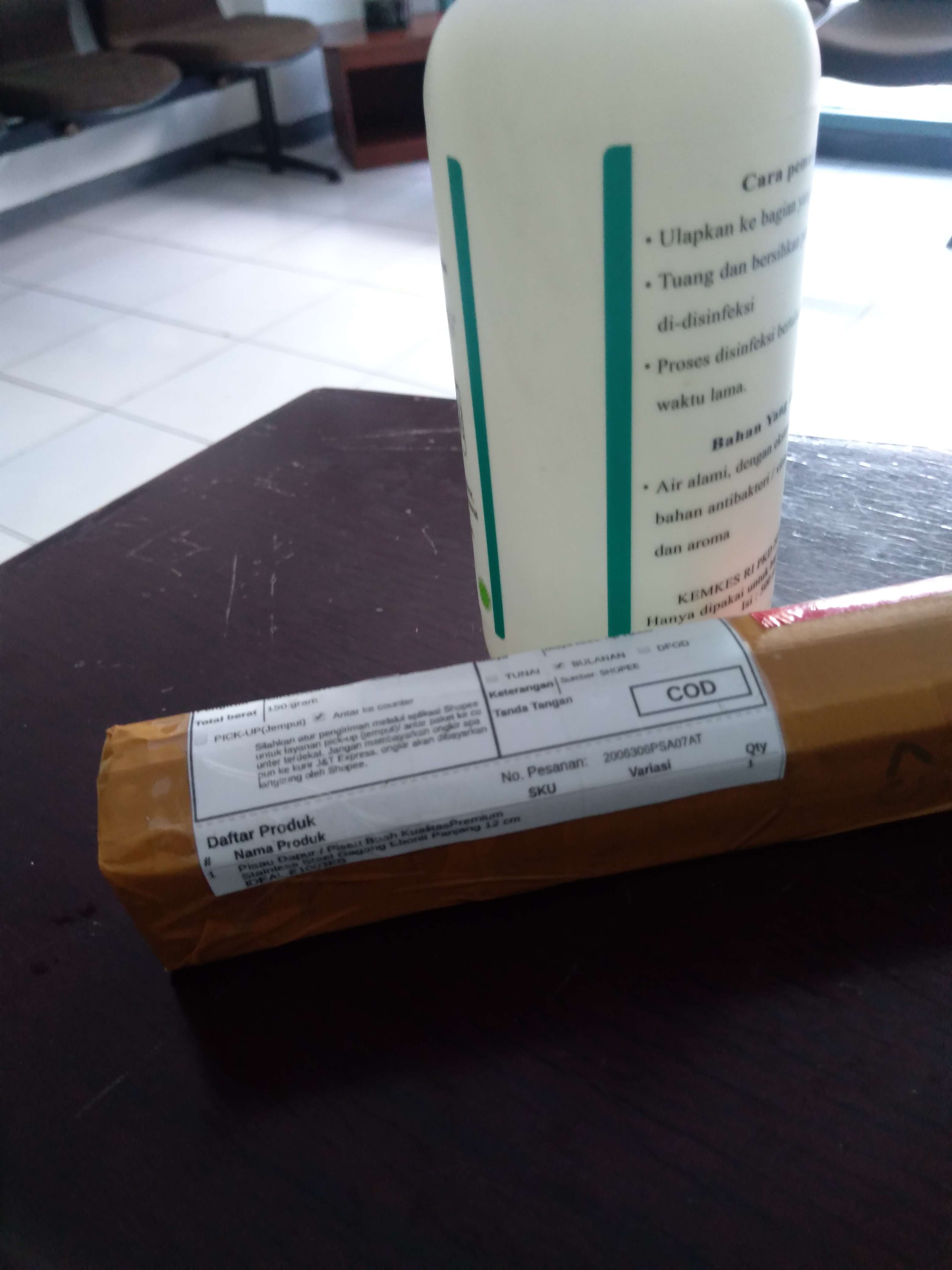 Pisau Dapur / Pisau Buah Kualitaspremium Stainless Steel Gagang Ebonit Panjang 12 Cm Ideal E1003eb