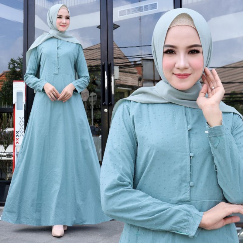 Kaftan Nadia / Dress Terbaru / Pakaian Wanita Muslim/ Kaftan Wanita Terbaru Remaja Putih Kondangan K