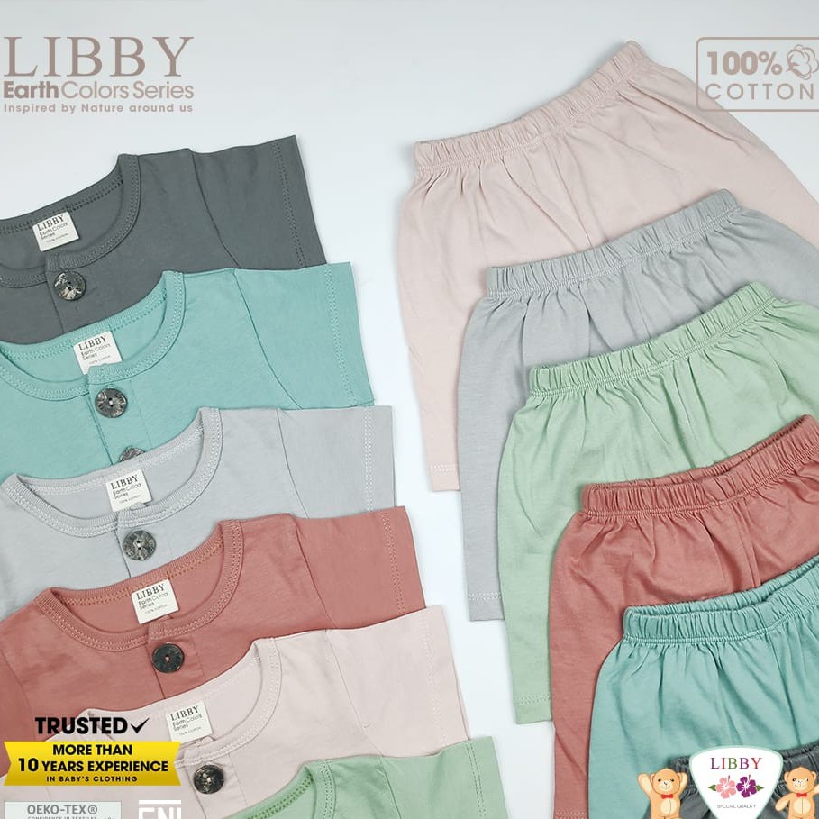 LIBBY EARTH SERIES Setelan Piyama anak Baju anak Oblong PENDEK- Celana PENDEK