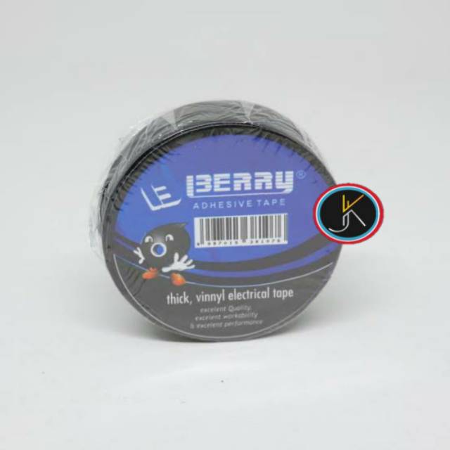 

Isolasi Hitam Kecil / Isolasi Kabel Listrik Merk Berry Tape 1/2inch