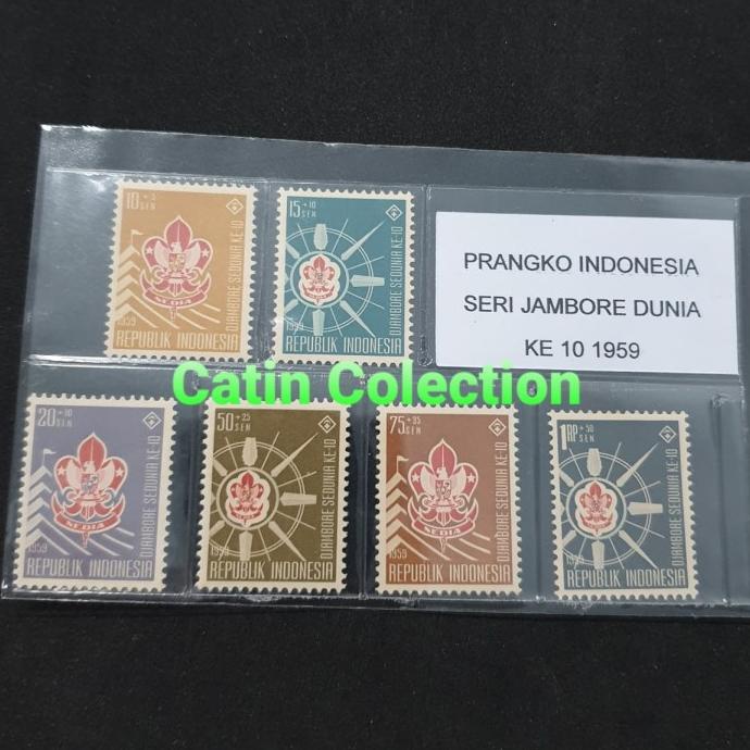 

Big Sale Perangko Indonesia ( 6pcs ) Seri Jambore Dunia ke 10 tahun 1959 Baru Big Sale