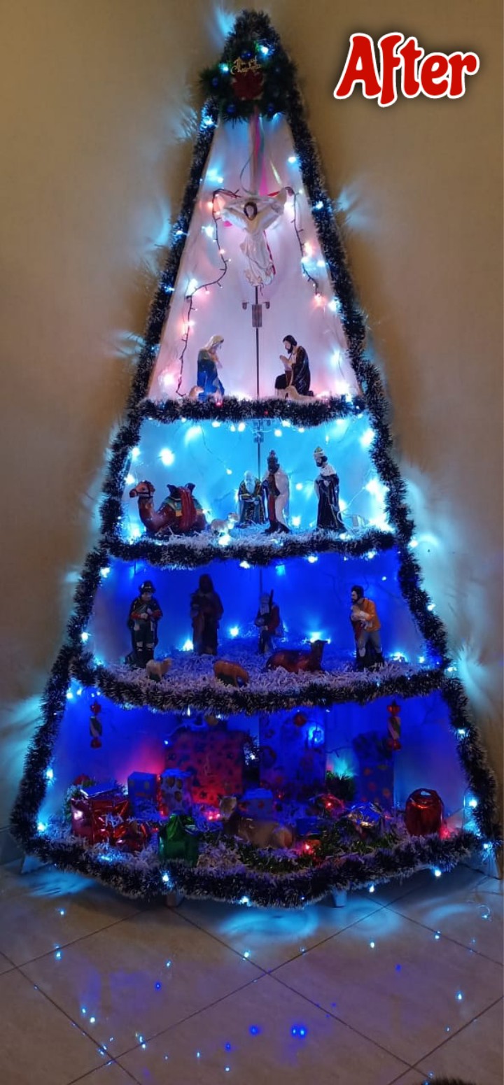 Hiasan Slinger Tinsel Hijau Salju Pohon Natal Merry