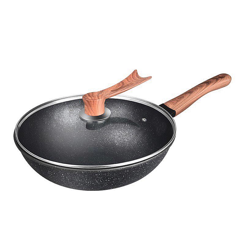 IDEALIFE IL-30WK WOK Cookware 30cm - Panci Wajan Wok Marble IL-30 WK 30 cm