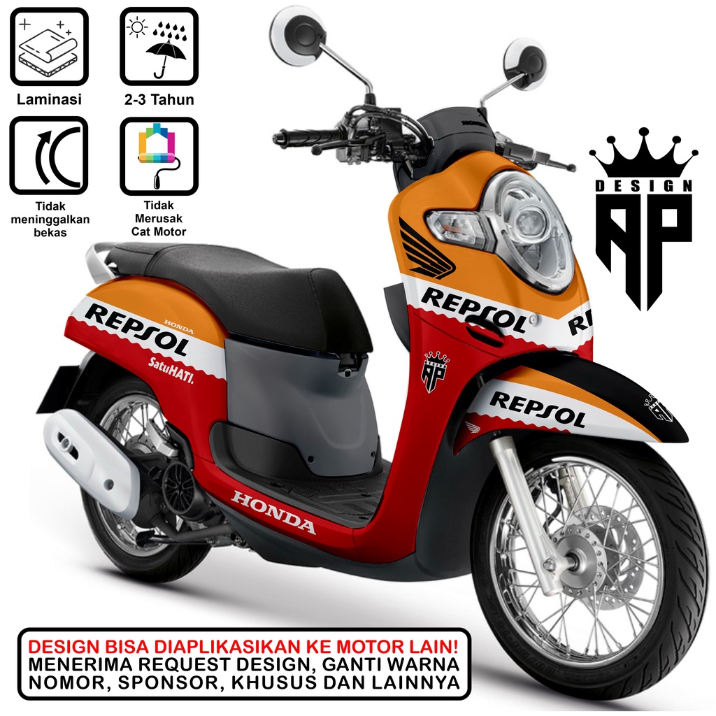 decal sticker scoopy full body FI scopy dekal stiker skopi karbu 2010 2011 2012 2013 2014 2015 2016 