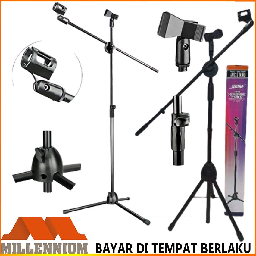 Stand Mic Noise Stand Microphone Besi Bisa Tinggi/Pendek