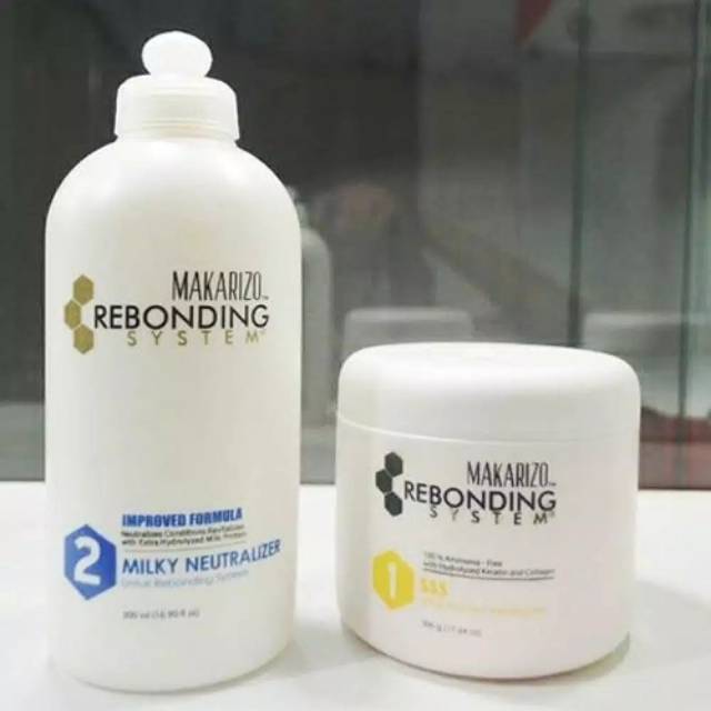 500 ML Step 1 & Step 2 Makarizo Rebonding System / Obat Pelurusan Rambut