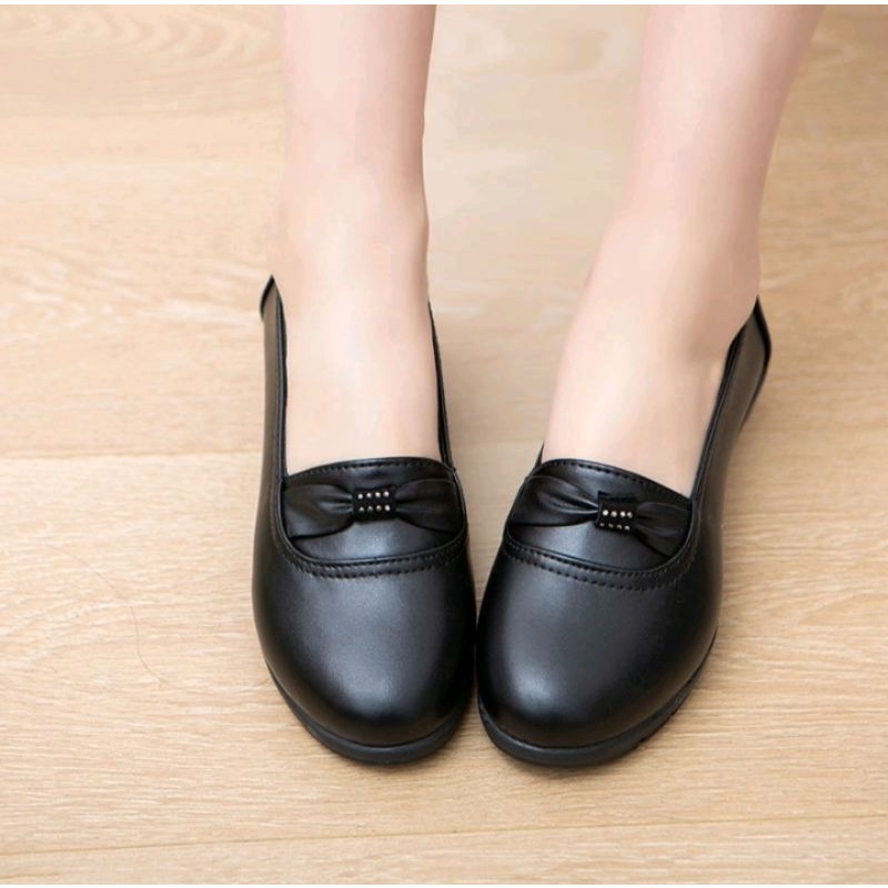 Sepatu Wanita Sepatu Loafers Wanita Sepatu Pantofel Wanita hight Fashion Wanita Sepatu Kerja Sepatu Formal Hitam Sepatu Wanita Terbaru Sepatu Cantik Sepatu Wanita Coklat-3