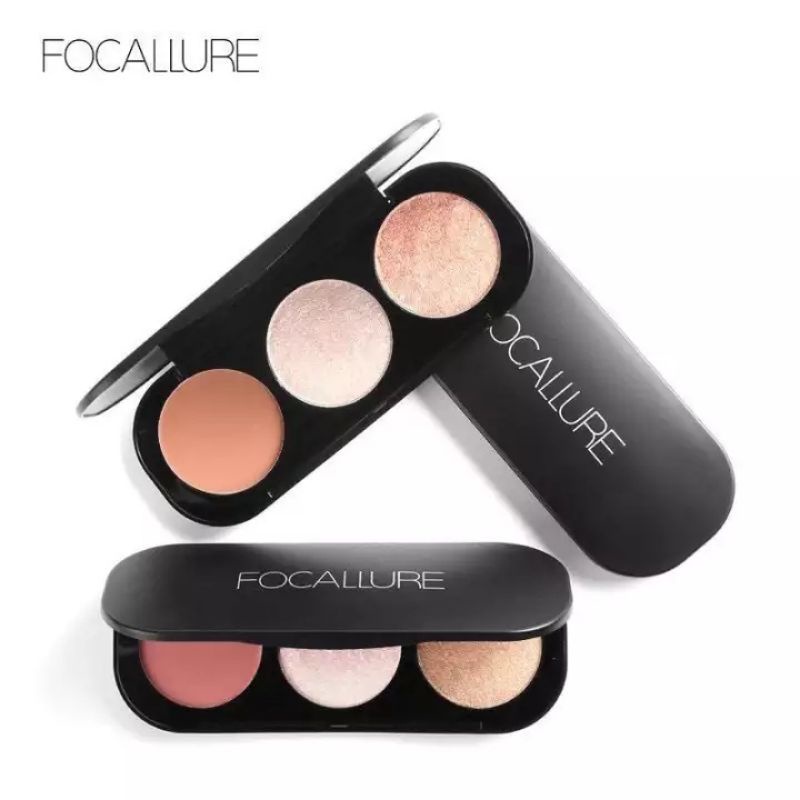 FOCALLURE TRIO BLUSH HIGHTLITER COUNTOUR