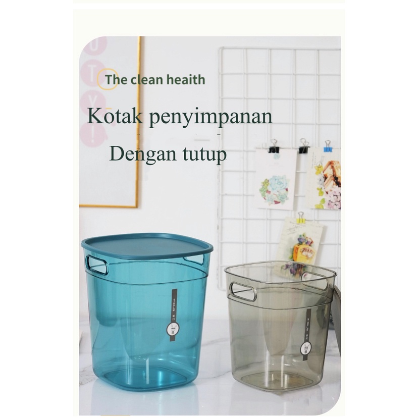 Kotak Penyimpanan Serba guna / Toples DENGAN TUTUP / Handle Lubang