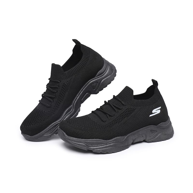 [GROSIR][COD] SEVEN_DAY SEPATU RAJUT WANITA SLIP ON OLAHRAGA TANPA TALI SPORT SHOES FZ-F26 HITAM