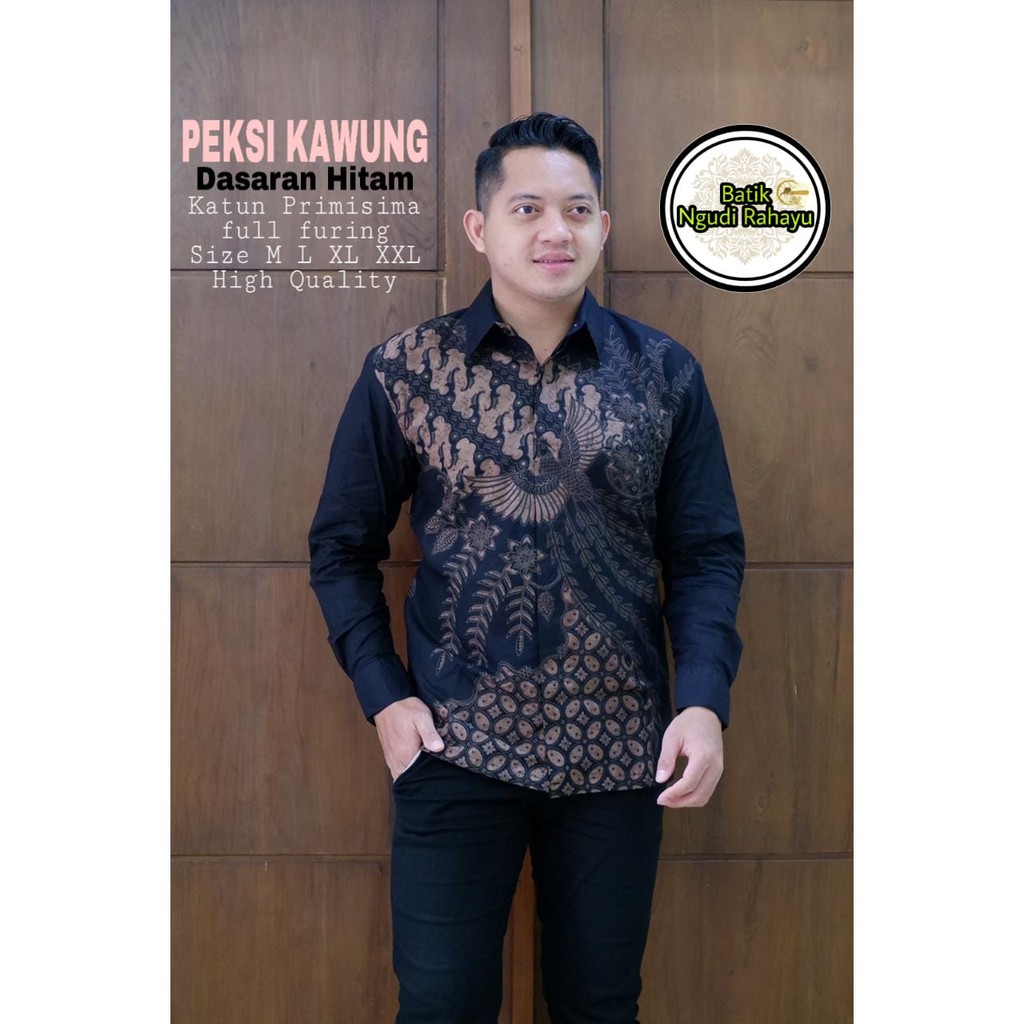 PEKSI KAWUNG PANJANG kemeja batik pria lengan panjang terbaru modern ORIGINAL BY NGUDI RAHAYU