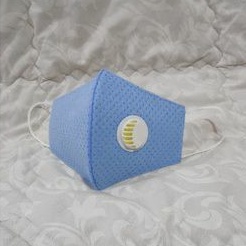 Masker KN95 Premium 6ply 6 lapis dgn Filter Respirator dan bisa dicuci edisi Baby Blue