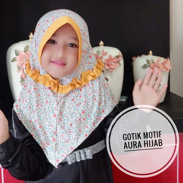 Hijab anak gotik aura motif
