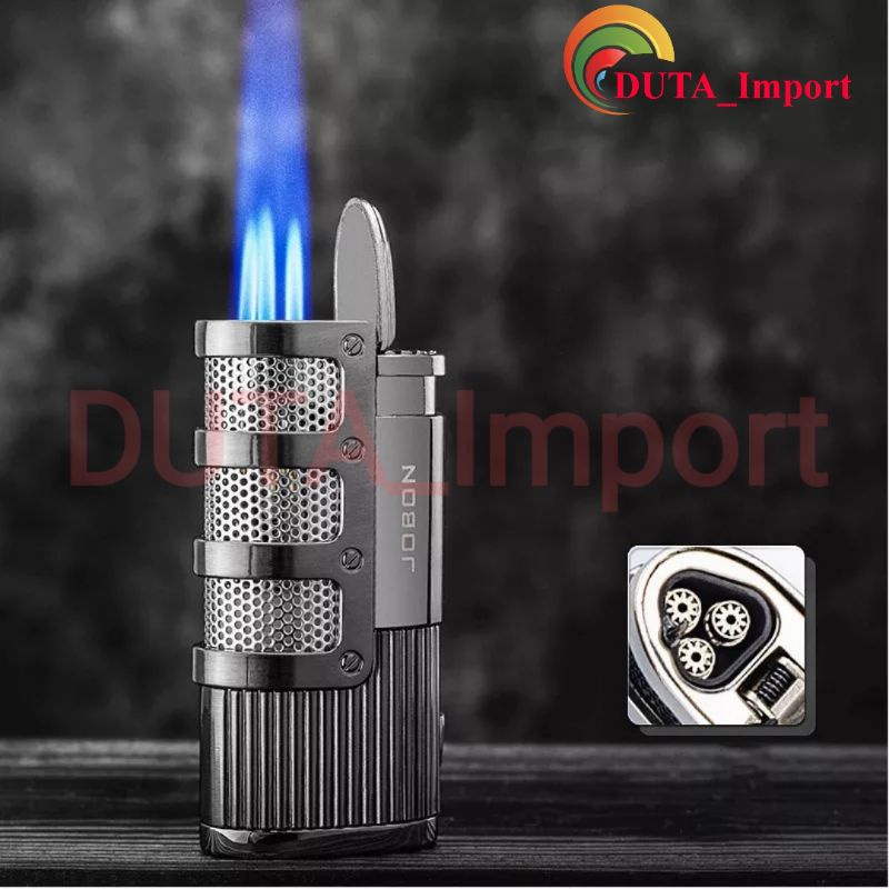 Korek Api Gas Jobon 3 jet flame Lighter punch hole Original
